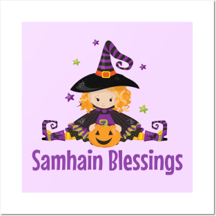 Samhain Wicca Witch Gift Pumpkin Pagan Family Design Posters and Art